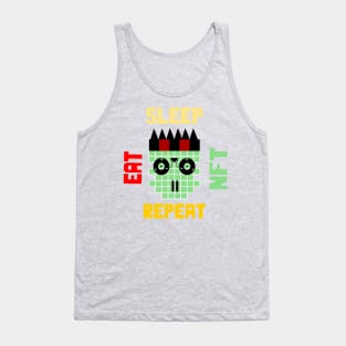 i love NFT ,Eat Sleep Nft Repeat Tank Top